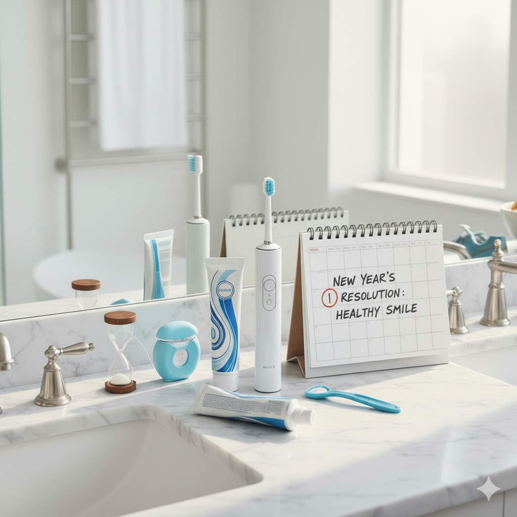 Woman getting a cleaning