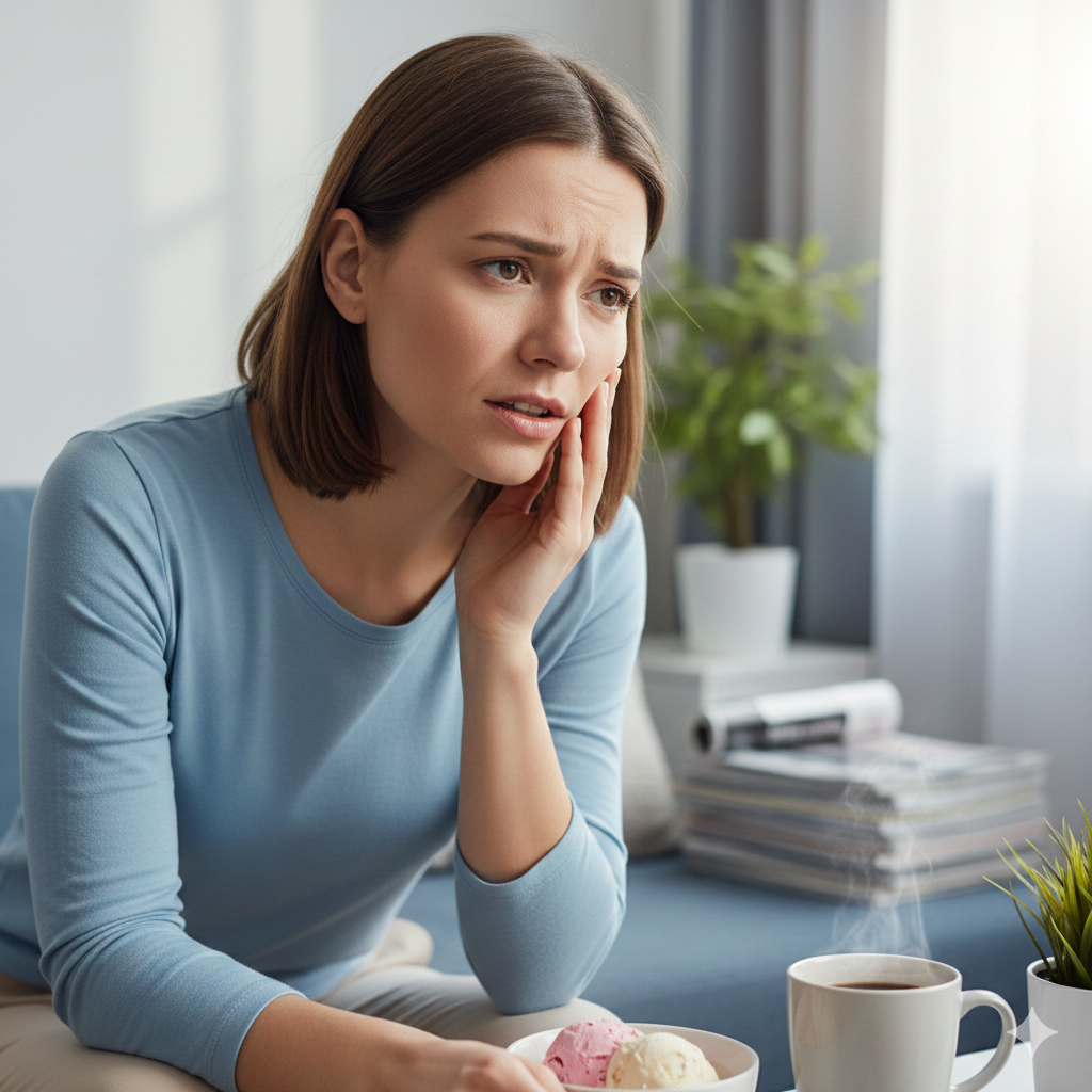 Woman getting a cleaning